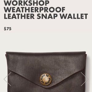Workshop Weatherproof Leather Snap Wallet